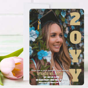 Invitation de la fête de graduation Elegant Gold P