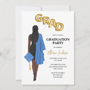 Invitation de la fête de graduation féminine 2024