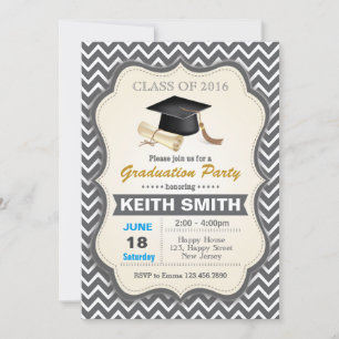 Invitation de la fête de graduation. Fête des dipl