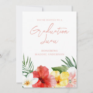Invitation de la fête de graduation florale tropic