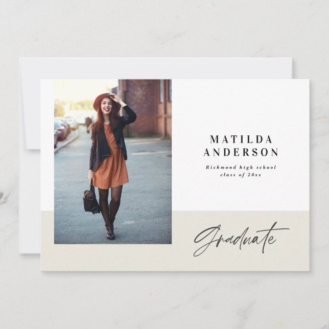 Invitation de la fête de graduation graphique mode (Devant)