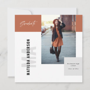 Invitation de la fête de graduation graphique mode