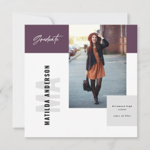 Invitation de la fête de graduation graphique mode