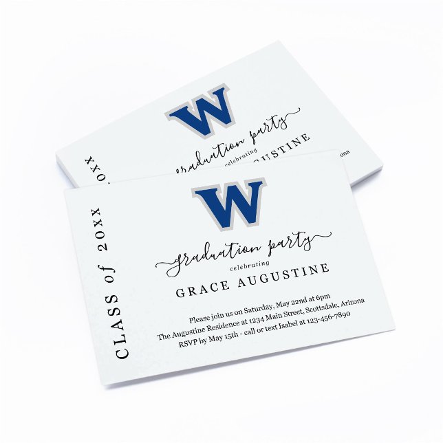 Invitation de la fête de graduation Insérer le log (Créateur téléchargé)