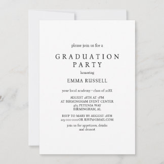 Invitation de la fête de graduation moderne