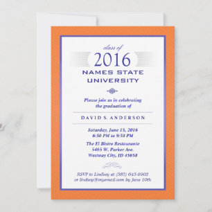 invitation de la fête de graduation officielle ora
