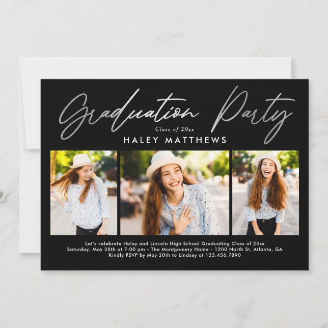 Invitation de la fête de graduation Penned (Devant)