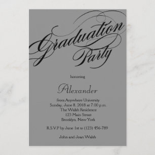 Invitation de la fête de graduation personnalisée
