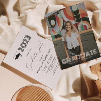 Invitation de la fête de graduation Retro Moderne