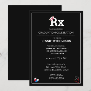 Invitation de la fête de graduation surprise Nurse