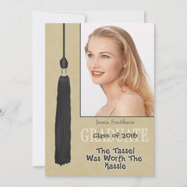 Invitation de la fête de graduation - Tassle Worth (Devant)