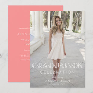 Invitation de la fête de graduation tendance avec 