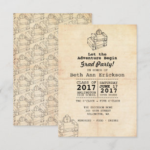 Invitation de la fête de graduation - Vintage/Voya