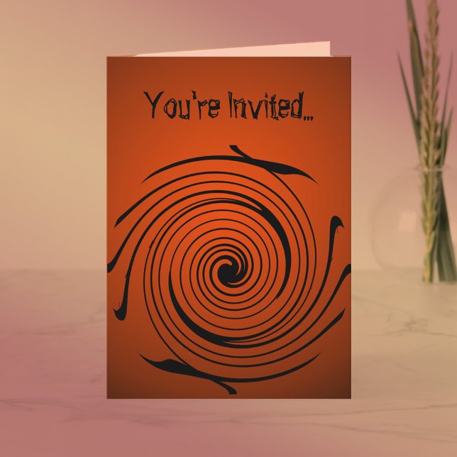 Invitation de la fête de Halloween Swirl (Créateur téléchargé)