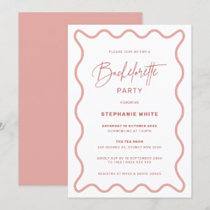 Invitation de la fête de la Bachelorette à la fron