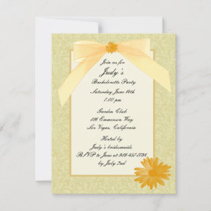 Invitation de la fête de la Bachelorette Fleur Jau