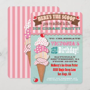 Invitation de la fête de la crème glacée