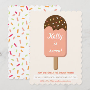Invitation de la fête de la crème glacée