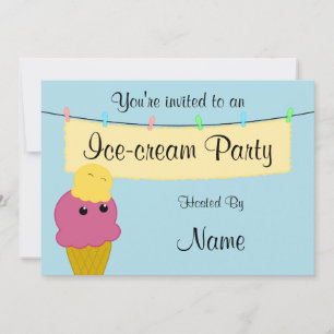 Invitation de la fête de la crème glacée