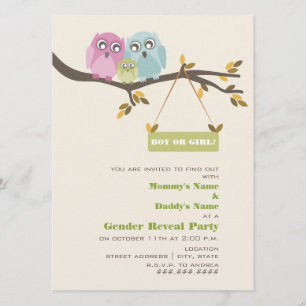 Invitation de la fête de la femme de l'automne Owl