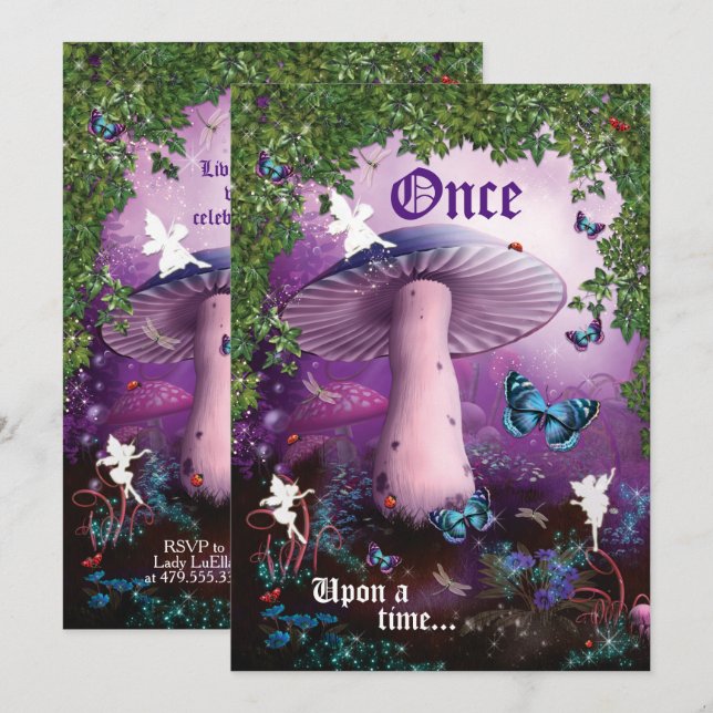 Invitation de la fête de la forêt végétale enchant (Devant / Derrière)