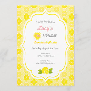 Invitation de la fête de la limonade