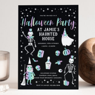 Invitation de la fête de la maison d'Halloween