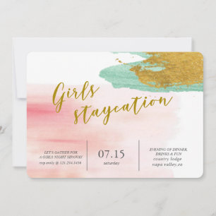 Invitation de la fête de la mariée à l'aquarelle