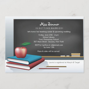 Invitation de la Fête de la mariée du professeur