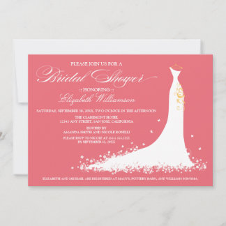 Invitation de la fête de la mariée Mariage (rose)