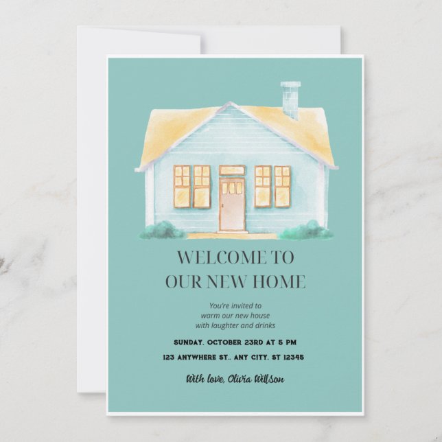 Invitation de la fête de la nouvelle maison (Devant)