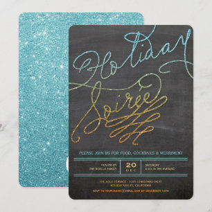Invitation de la fête de la Parties scintillant de