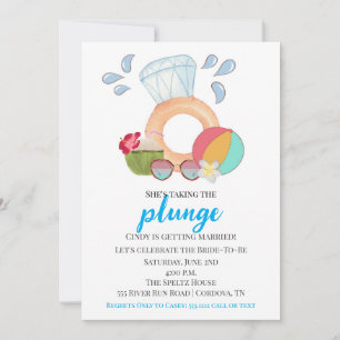 Invitation de la fête de la piscine