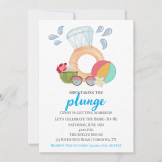 Invitation de la fête de la piscine