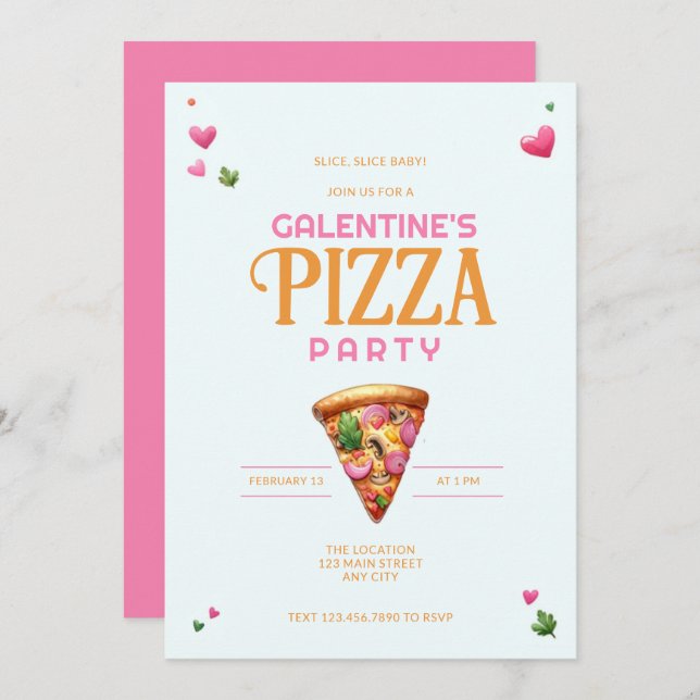 Invitation de la fête de la Pizza de la Saint-Gale (Devant / Derrière)
