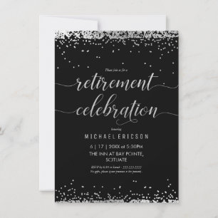 Invitation de la fête de la retraite, élégant et s