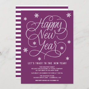 Invitation de la fête de la Réveillon de Purple Wh