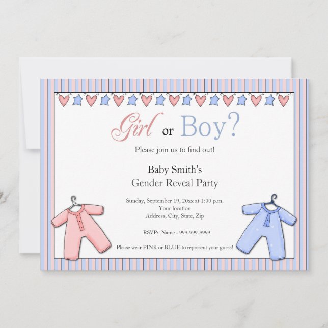 Invitation de la Fête de la Révélation de genre (Devant)