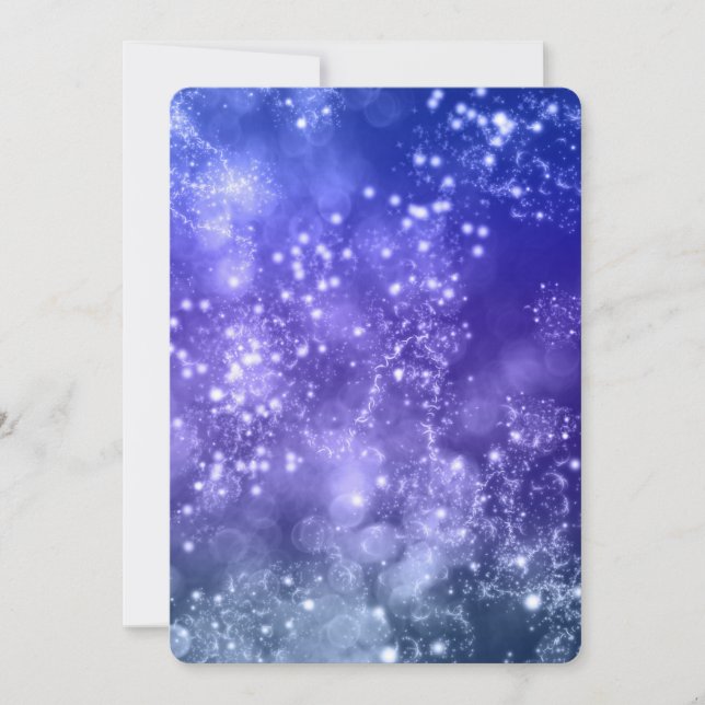 Invitation de la fête de la Saint-Sylvestre Blue B (Devant)