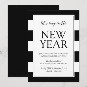 Invitation de la fête de la Saint-Sylvestre modern