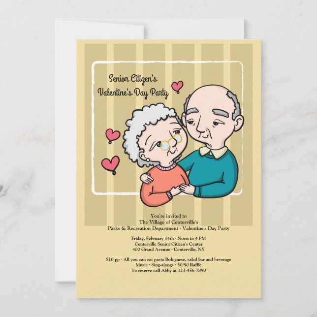 Invitation de la fête de la Saint-Valentin pour le (Devant)