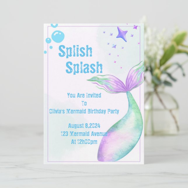 Invitation de la Fête de la Sirène pour les filles (Debout devant)