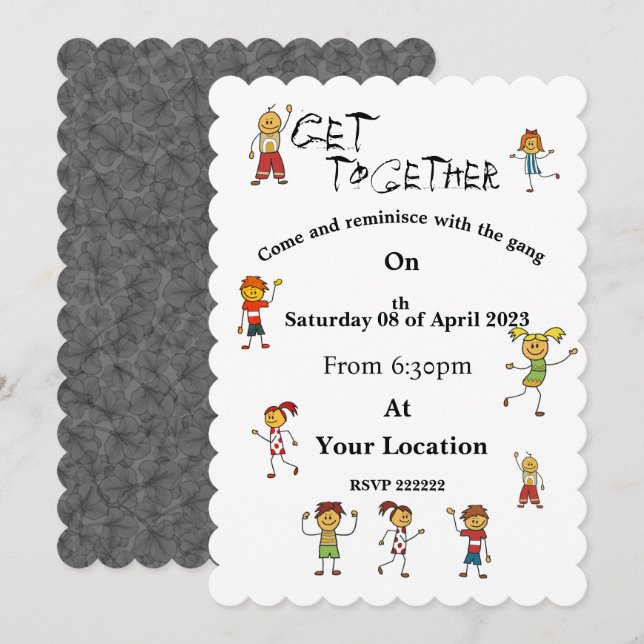 Invitation de la fête de l'ami (Devant / Derrière)