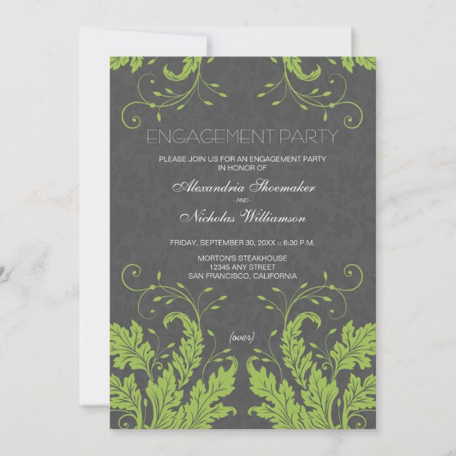 Invitation de la Fête de l'engagement floral moder (Devant)