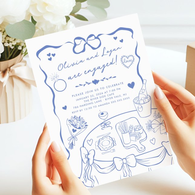 Invitation de la Fête de l'Engagement Whimsical te (Créateur téléchargé)