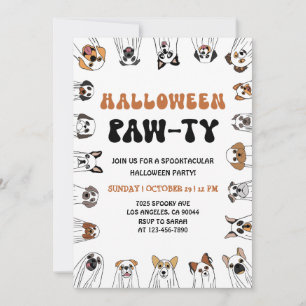 Invitation de la fête de l'Halloween Chien Costume