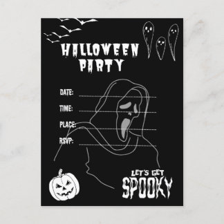 Invitation de la fête de l'Halloween noire