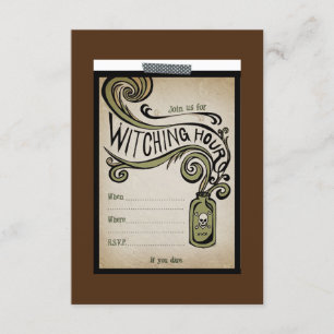 Invitation de la fête de l'heure sorcière