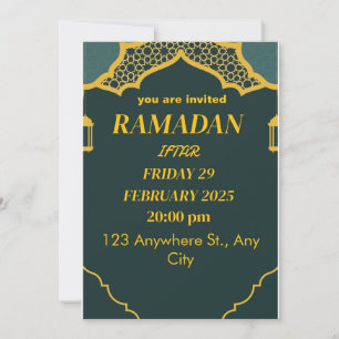 Invitation de la fête de l'Iftar, mon anniversaire