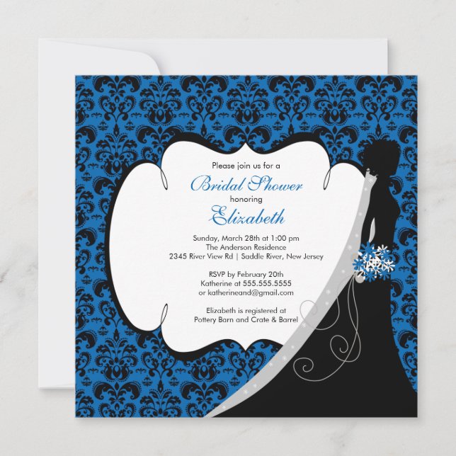 Invitation de la Fête de l'mariée branchée des mar (Devant)